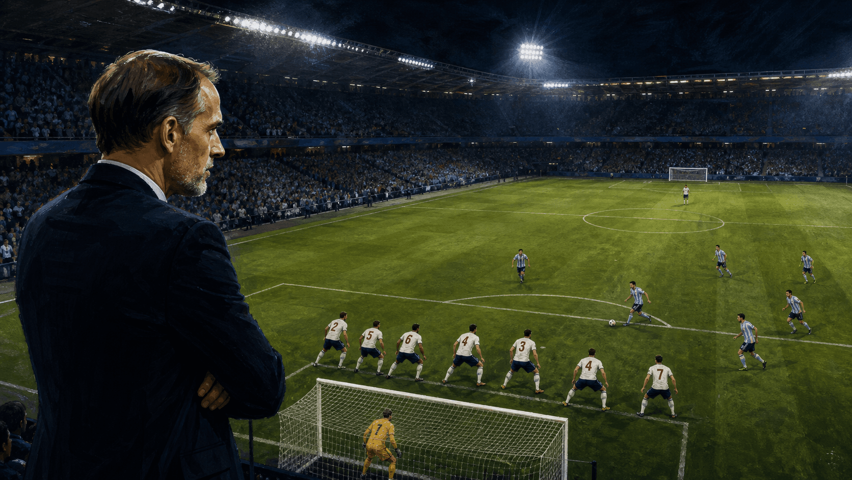 Thomas Tuchel watches England's World Cup semi-final against Argentina